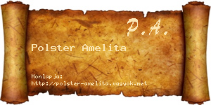 Polster Amelita névjegykártya